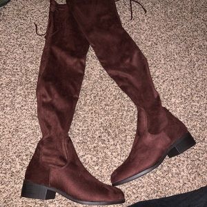 Forever 21 thigh high suede boots